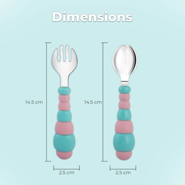 R For Rabbit – Safe Feed Stainless Steel Spoon (Blue) - Image 3