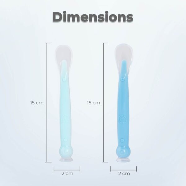 R For Rabbit – Safe Feed Silicon Spoon (Lake Blue-Blue) - Image 3