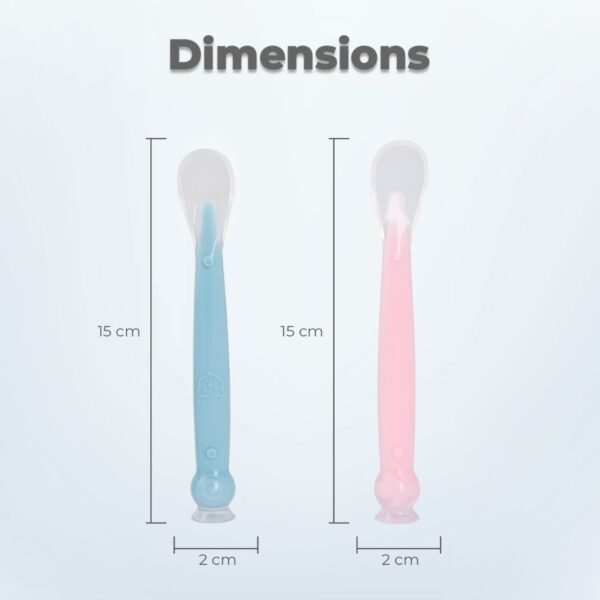 R For Rabbit – Safe Feed Silicon Spoon (Blue-Pink) - Image 3
