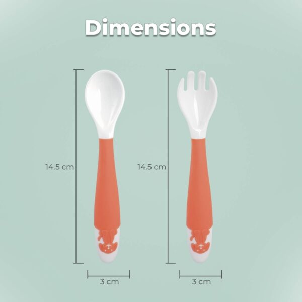 R For Rabbit – Safe Feed Duo Spoon Set (Orange) - Image 3