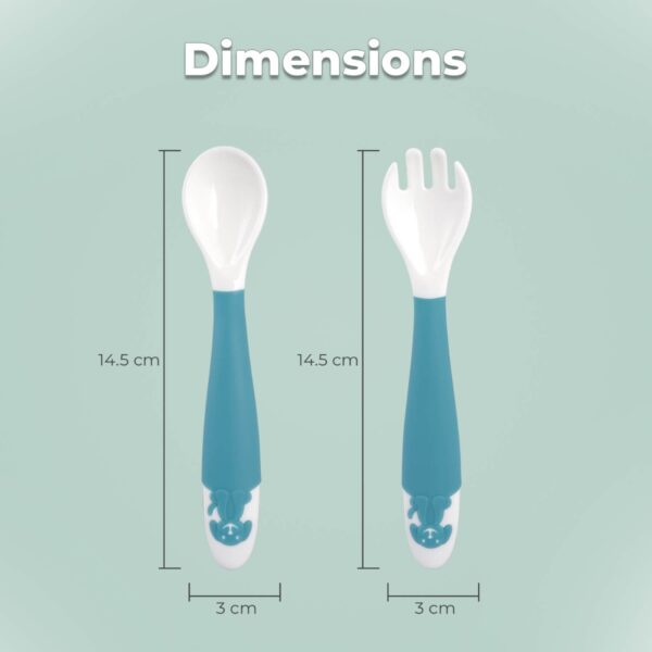 R For Rabbit – Safe Feed Duo Spoon Set (Blue) - Image 3