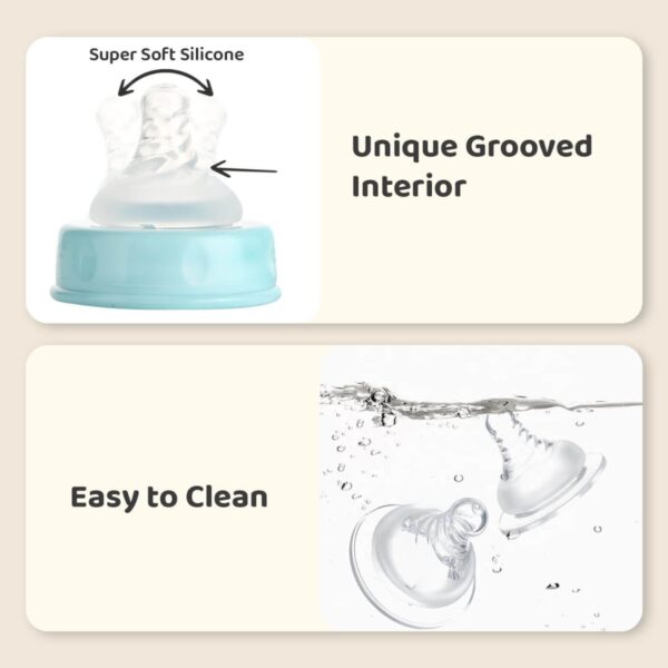 R For Rabbit – Glass Feeding Bottle 250 ml (Sea Green) - Image 4