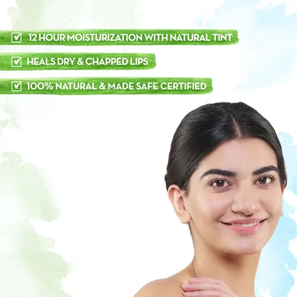 Mamaearth Rose Tinted 100% Natural Lip Balm With Rose Oil and Castor Oil - 2 g - Image 2