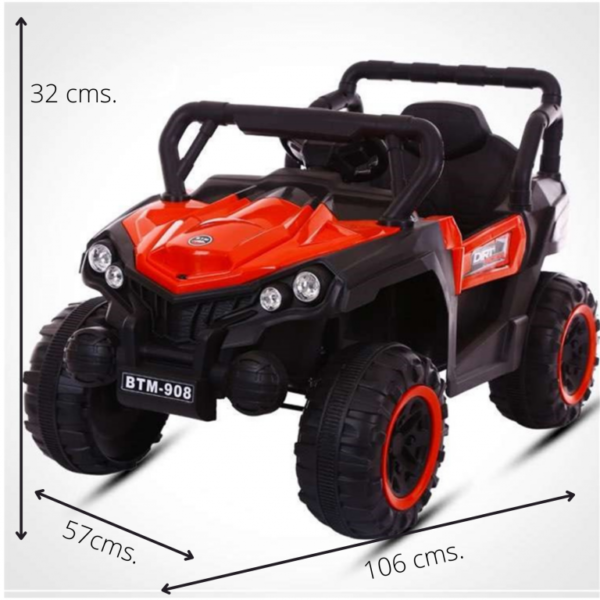BTM908 BATTERY OPERATED RIDE ON JEEP (RED) - Image 2
