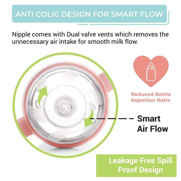 R For Rabbit – First Feed Silicon 260 ml Silicon Feeding Bottle (Pink) - Image 3