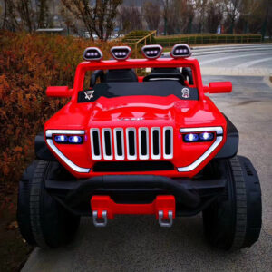 BDQ1200 Battery Operated 2 seater Safe Jumbo Hummer jeep for kids (Red)