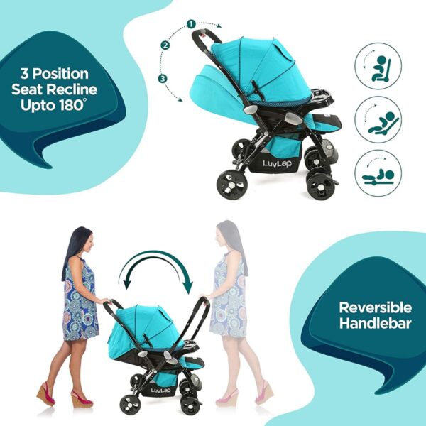 Hokey Pokey Lite Stroller (Green/Black) - Image 3