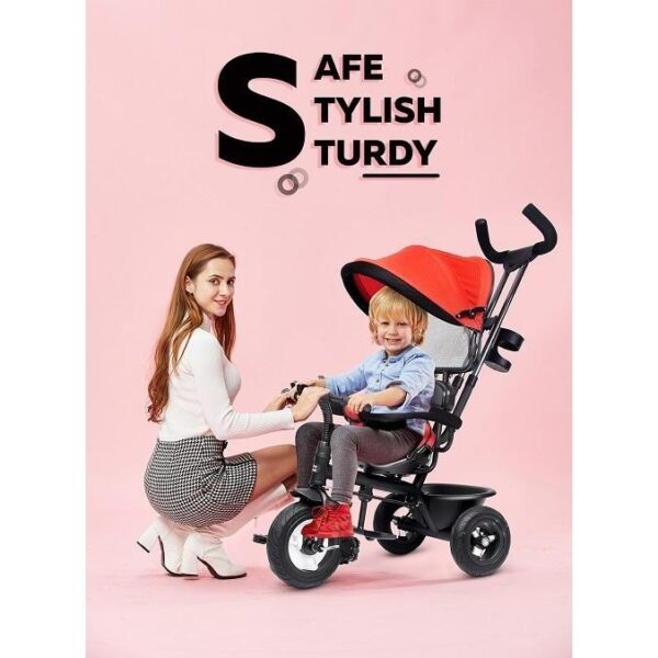 R For Rabbit – Tiny Toes Sportz Tricycle (Red) - Image 4