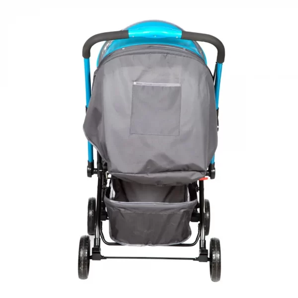 Mee Mee Advanced Baby Pram With Shock Absorber Wheels (blue printed) - Image 3