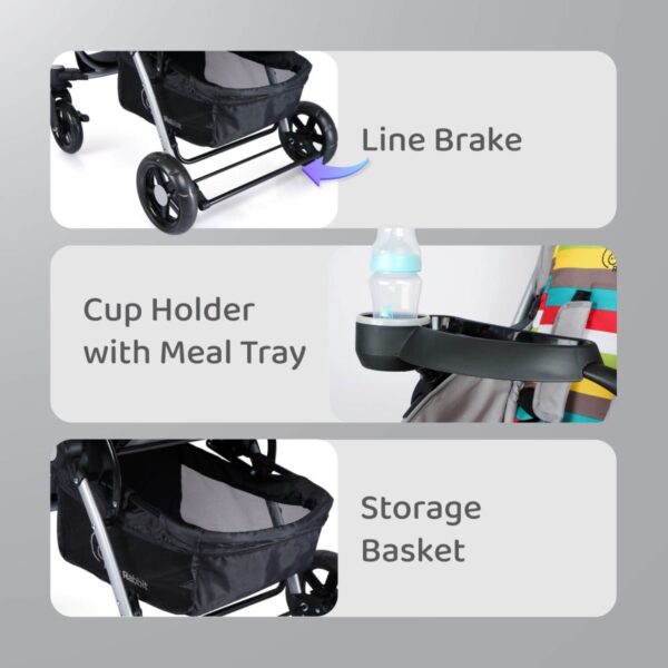 R For Rabbit – Chocolate Ride Stroller (Rainbow) - Image 4