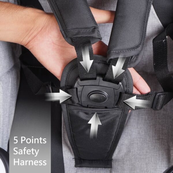 R For Rabbit –Cutie Pie Stroller (Black Grey) - Image 4