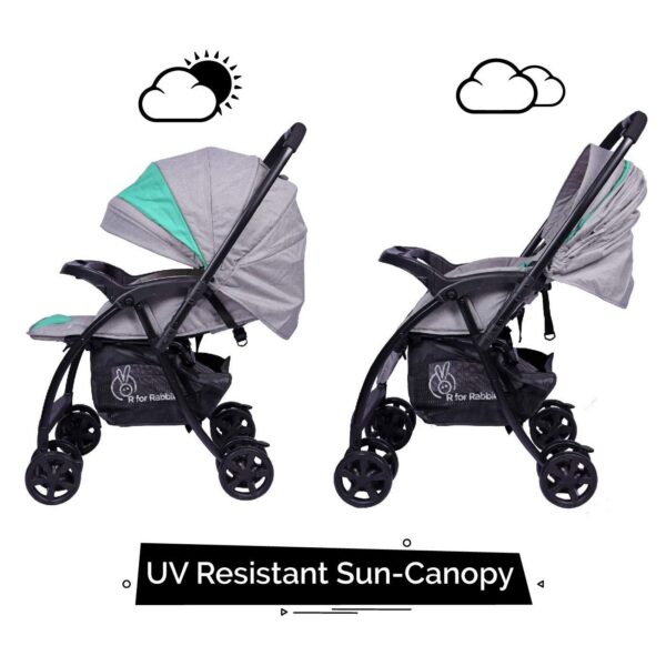 R For Rabbit – Sugar Pop Stroller (Green Grey) - Image 7