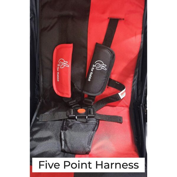 R For Rabbit – Cuppy Cake Grand Stroller (Red Black) - Image 4