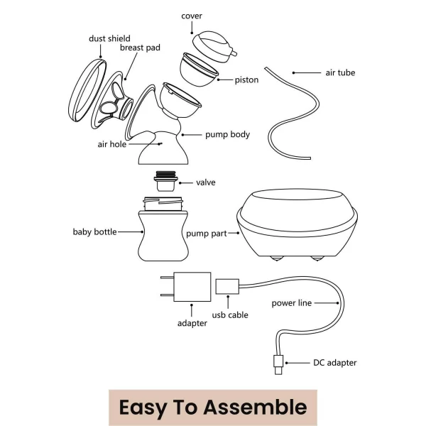 R For Rabbit –First Feed Smart Breast Pump (Black) - Image 3