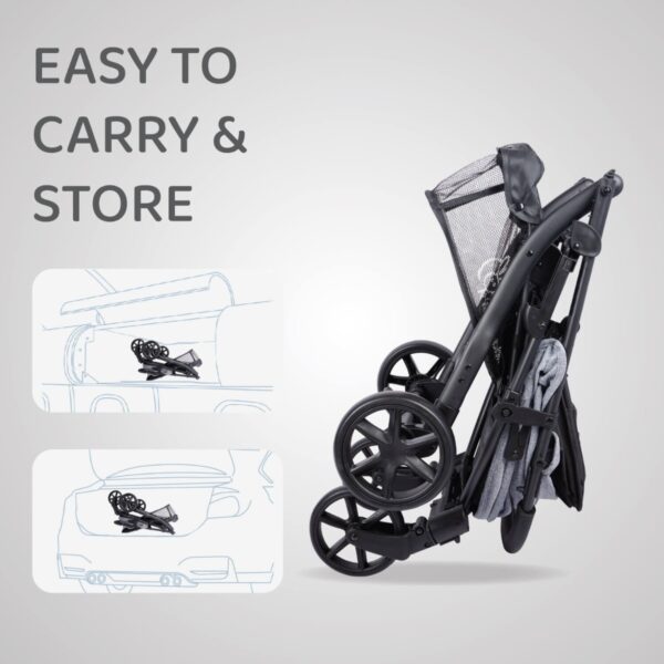 R For Rabbit – Falcon Flight Stroller (Grey Black) - Image 4