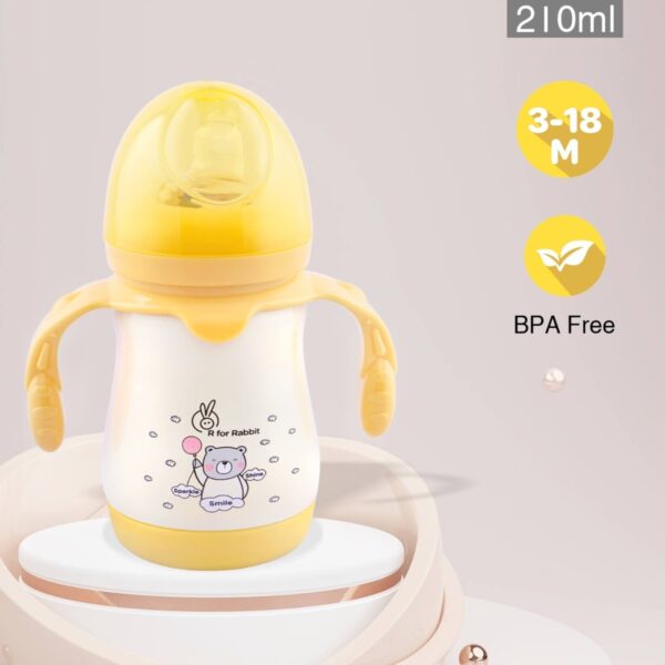 R For Rabbit – Steebo Teddy SS Feeding Bottle 210 ML (Yellow) - Image 4