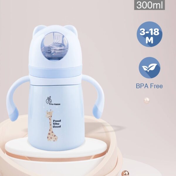 R For Rabbit –  Steebo Giffy SS Feeding Bottle 300 ML (Blue) - Image 4