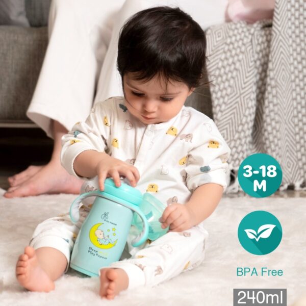 R For Rabbit – Steebo Crecent SS Feeding Bottle 240 ML (Blue) - Image 4