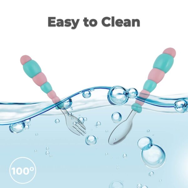 R For Rabbit – Safe Feed Stainless Steel Spoon (Blue) - Image 4