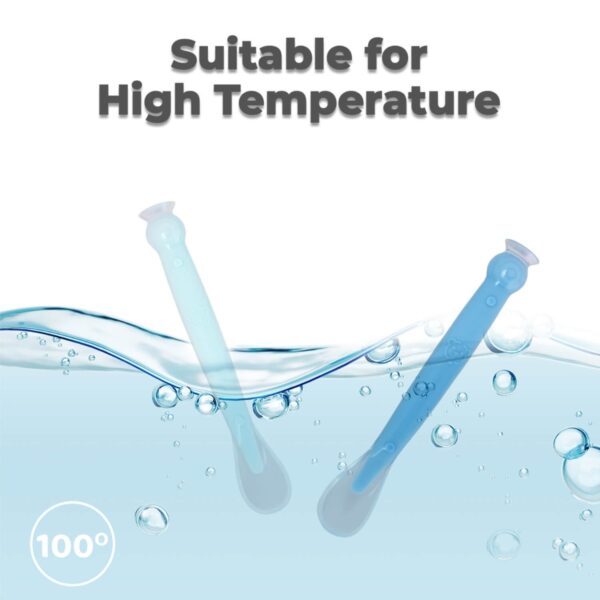 R For Rabbit – Safe Feed Silicon Spoon (Lake Blue-Blue) - Image 4