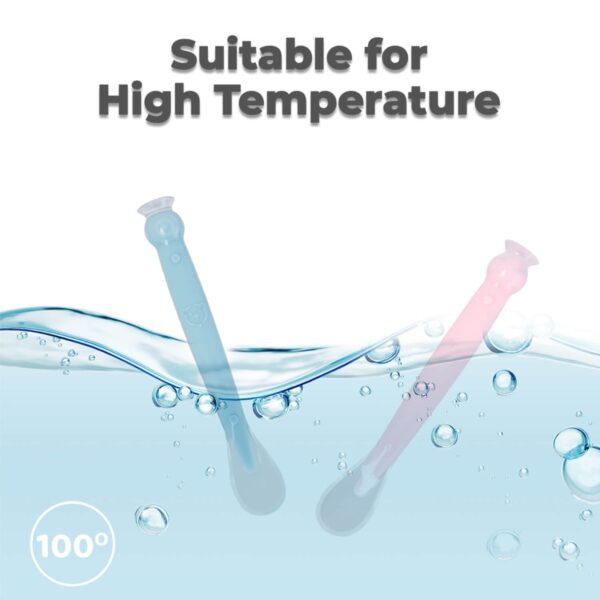 R For Rabbit – Safe Feed Silicon Spoon (Blue-Pink) - Image 4