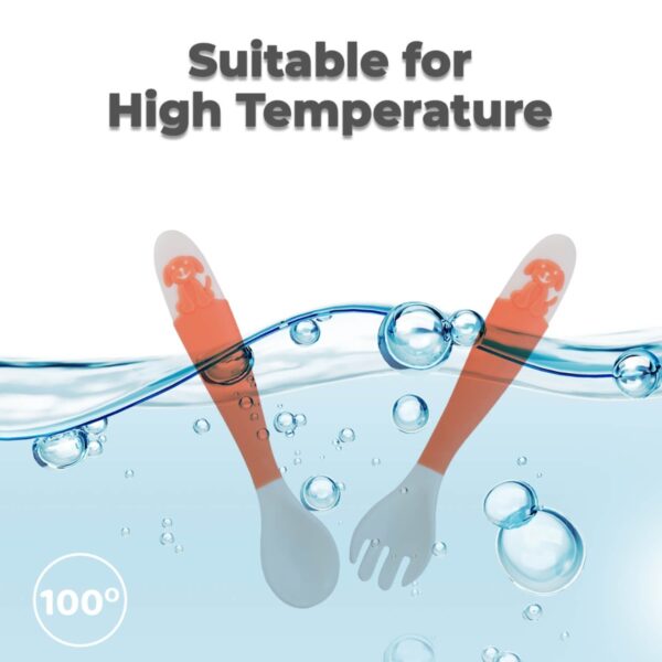 R For Rabbit – Safe Feed Duo Spoon Set (Orange) - Image 4