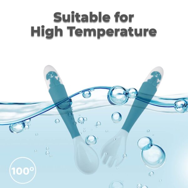 R For Rabbit – Safe Feed Duo Spoon Set (Blue) - Image 4