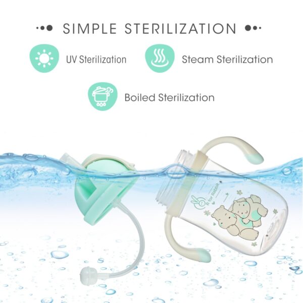 R For Rabbit – Hippo Baby Straw Sipper (Green) - Image 4