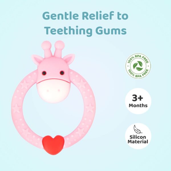 R For Rabbit – Giraffe Teether (Pink) - Image 4