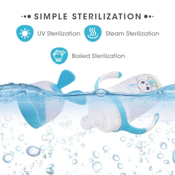 R For Rabbit – Bunny Baby Spout Sippy Cup  (Blue) - Image 4