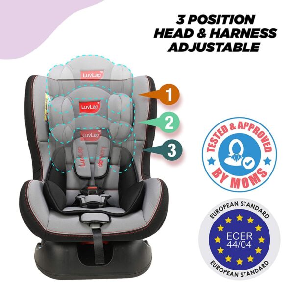 Sports Convertible Baby Car Seat (Grey/Black) - Image 4