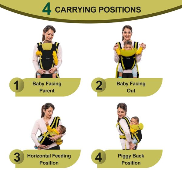 Elegant Baby carrier (Black/Green) - Image 4