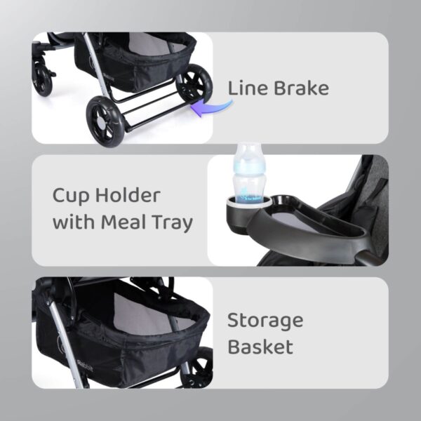 R For Rabbit – Chocolate Ride Stroller (Black) - Image 5