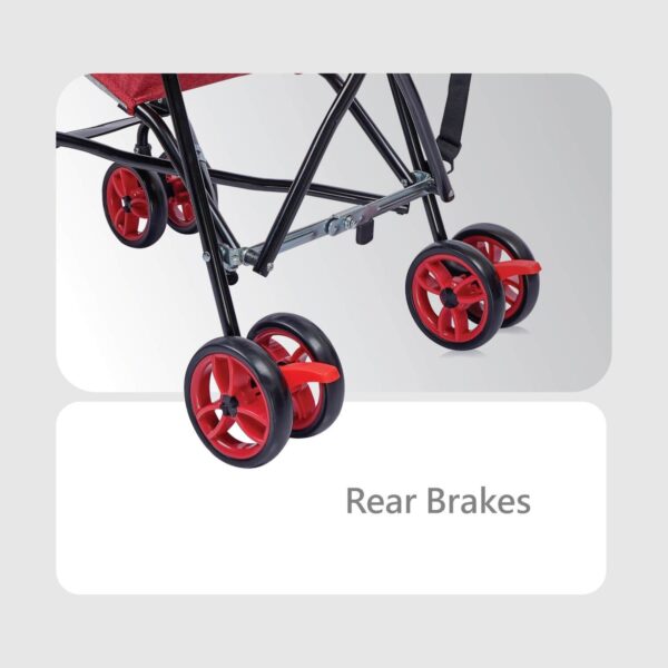 R For Rabbit – Pixie Buggy Stroller (Red Grey) - Image 5