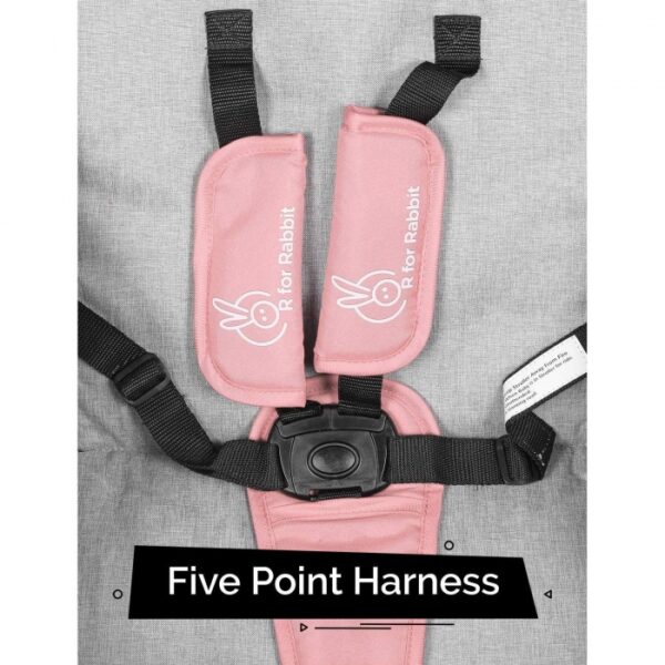 R For Rabbit – Sugar Pop Stroller (Pink Grey) - Image 5