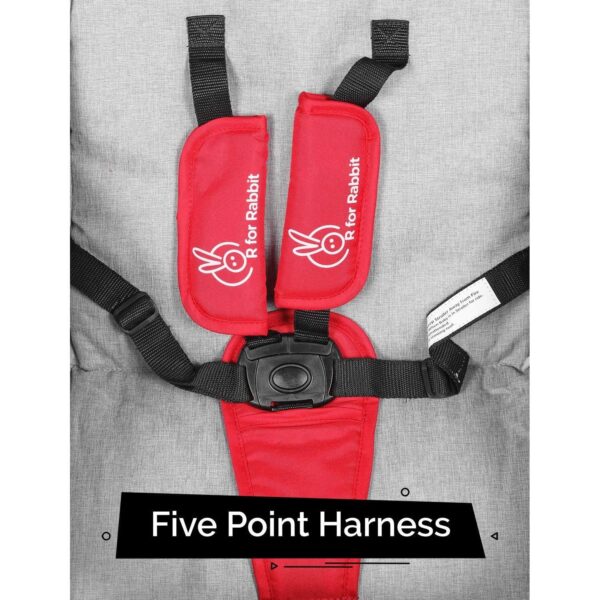 R For Rabbit – Sugar Pop Stroller (Red Grey) - Image 5