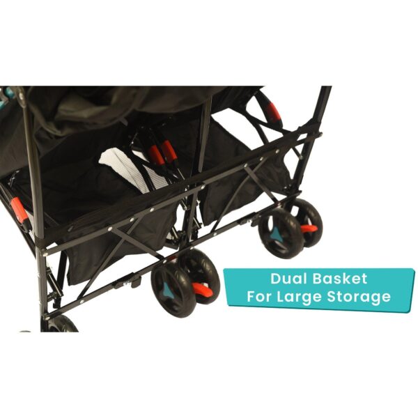 R For Rabbit – Ginny and Johnny Stroller (Blue Black) - Image 7