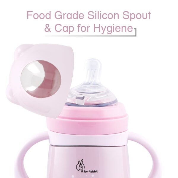 R For Rabbit –  Steebo Giffy SS Feeding Bottle 300 ML  (Pink) - Image 5