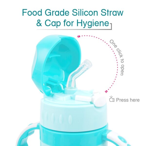 R For Rabbit –  Steebo Elephant SS Feeding Bottle 300 ML  (Blue) - Image 5