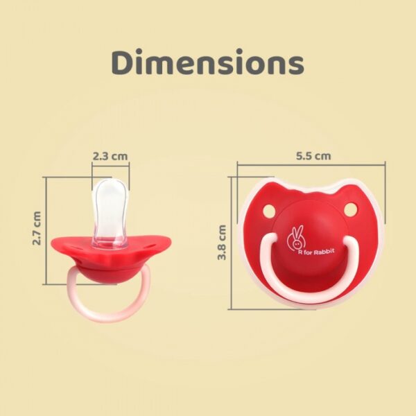 R For Rabbit – Tusky Pacifier Size L (Red) - Image 5