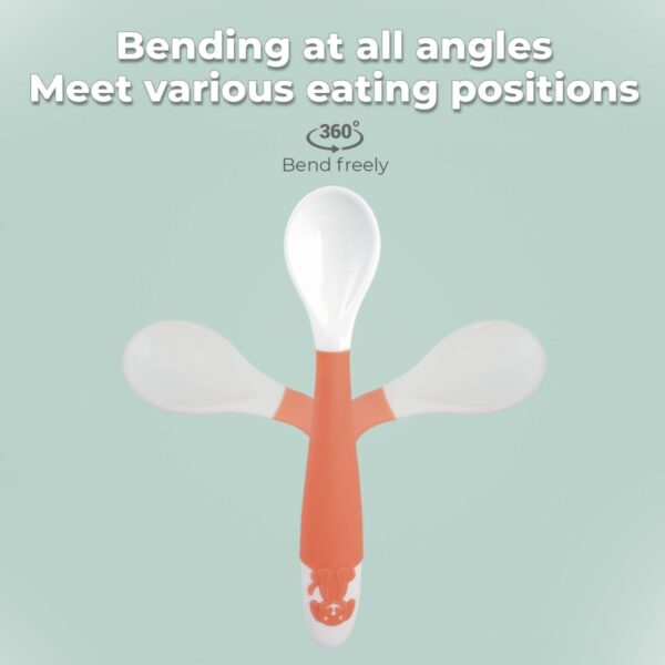 R For Rabbit – Safe Feed Duo Spoon Set (Orange) - Image 5