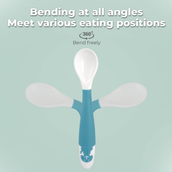 R For Rabbit – Safe Feed Duo Spoon Set (Blue) - Image 5