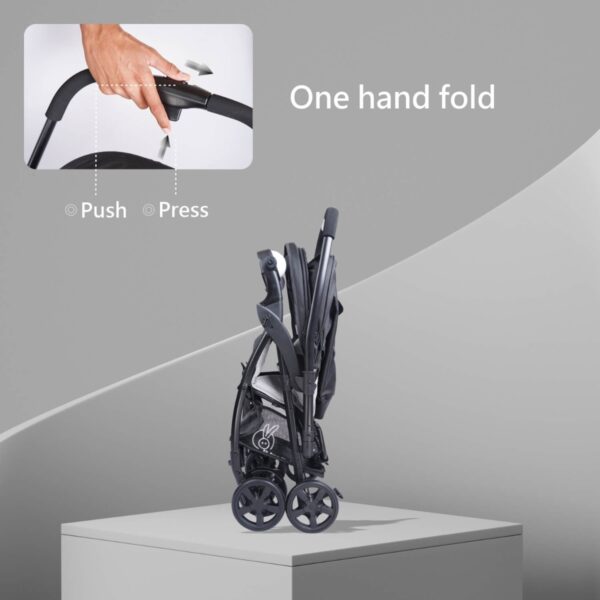 R For Rabbit –Cutie Pie Stroller (Black Grey) - Image 6