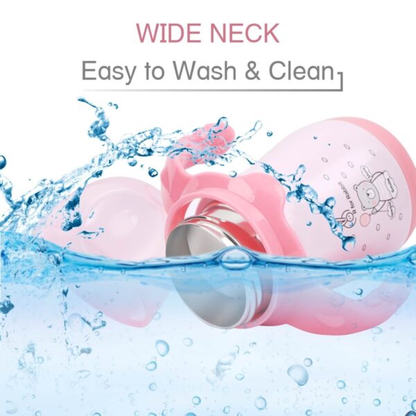 R For Rabbit – Steebo Teddy SS Feeding Bottle 210 ML  (Pink) - Image 6