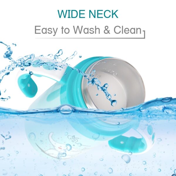 R For Rabbit –  Steebo Elephant SS Feeding Bottle 300 ML  (Blue) - Image 6