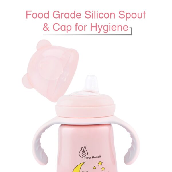 R For Rabbit – Steebo Crecent SS Feeding Bottle 240 ML (Pink) - Image 6