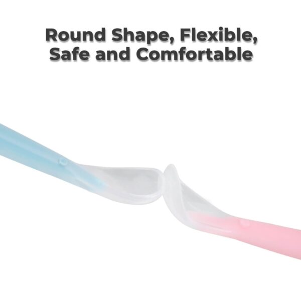 R For Rabbit – Safe Feed Silicon Spoon (Blue-Pink) - Image 7