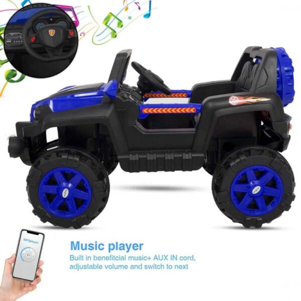 PKQ-6500 Battery Operated Ride on Jeep for Kids 1-6 Years with Safety Belt (Blue) - Image 4