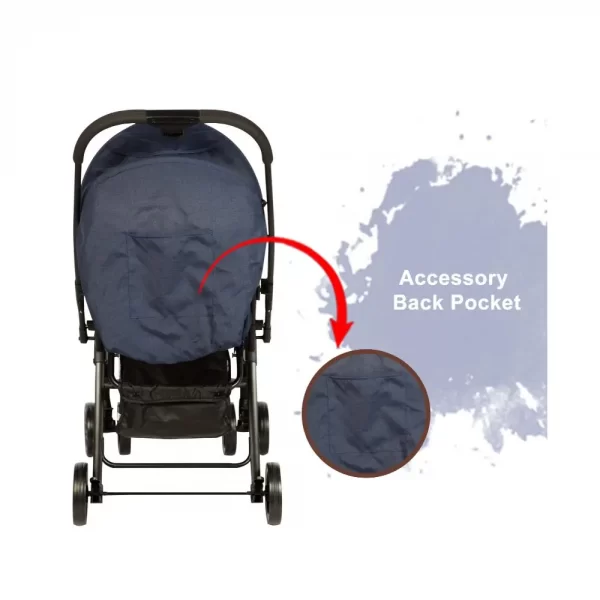 Mee Mee Easy To Push Baby Pram With Quick One-Hand Folding (dark blue) - Image 6