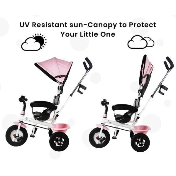 R For Rabbit – Tiny Toes Sportz Tricycle (Pink Grey) - Image 7